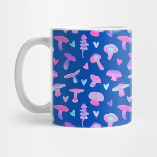 Mushroom and Heart Pattern Mug